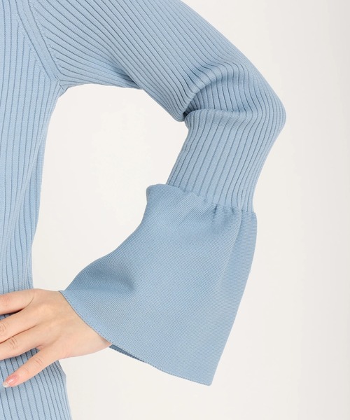 STRAWBERRY-FIELDS（ストロベリーフィールズ）の「シエナポリー　ニット・セーター（ニット/セーター・レディース・ブルー/ブラック/オフホワイト/ピンク/ネイビー・2）」の11枚目の写真