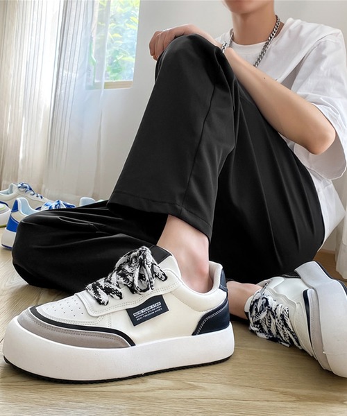 aimoha（アイモハ）の「ローカット厚底シューズ　スケートシューズ（スニーカー・メンズ・ブラック/ブルー/グリーン・25.0cm/24.5cm/27.0cm/25.5cm/26.5cm/26.0cm）」の18枚目の写真