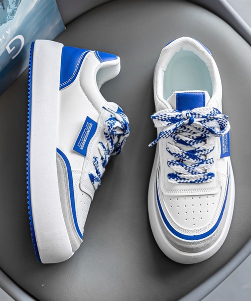 aimoha（アイモハ）の「ローカット厚底シューズ　スケートシューズ（スニーカー・メンズ・ブラック/ブルー/グリーン・25.0cm/24.5cm/27.0cm/25.5cm/26.5cm/26.0cm）」の9枚目の写真