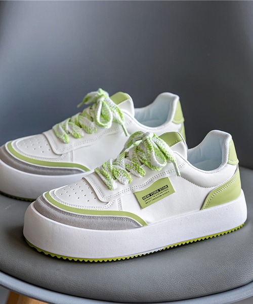 aimoha（アイモハ）の「ローカット厚底シューズ　スケートシューズ（スニーカー・メンズ・ブラック/ブルー/グリーン・25.0cm/24.5cm/27.0cm/25.5cm/26.5cm/26.0cm）」の12枚目の写真