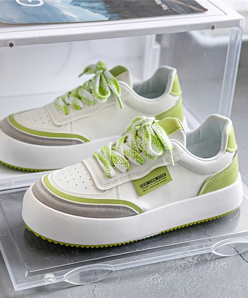 aimoha（アイモハ）の「ローカット厚底シューズ　スケートシューズ（スニーカー・メンズ・ブラック/ブルー/グリーン・25.0cm/24.5cm/27.0cm/25.5cm/26.5cm/26.0cm）」の13枚目の写真