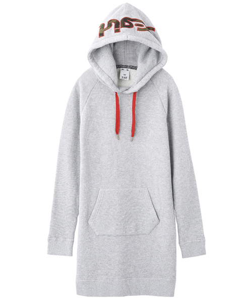 X-girl(エックスガール)の「LOGO SWEAT HOODIE DRESS(ワンピース・レディース・ブラック/アッシュ/バーガンディー/ネイビー・1/2)」の15枚目の写真