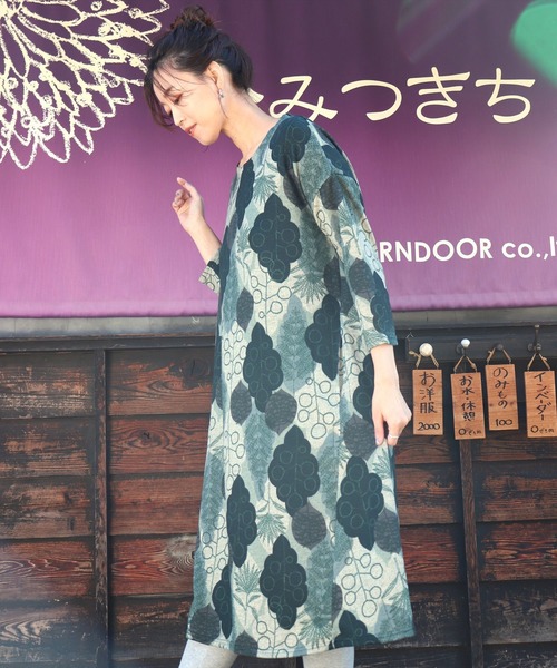 セール Barndoor 北欧風 プリント フレア ワンピース ワンピース Barndoor バーンドア のファッション通販 Zozotown