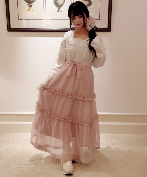 Swankiss(スワンキス)の「LC lace collar knit(ニット/セーター・レディース・ホワイト/レッド/ブラック・FREE)」の4枚目の写真