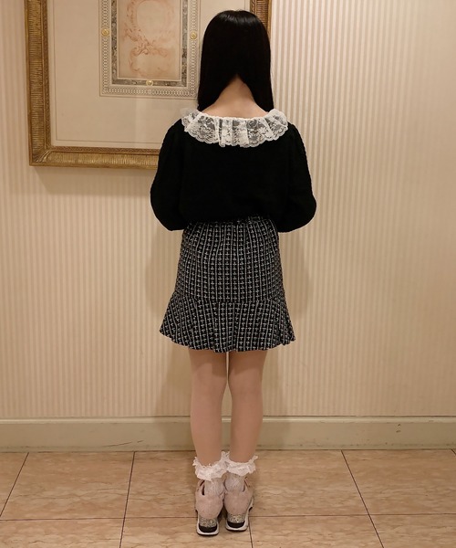 Swankiss(スワンキス)の「LC lace collar knit(ニット/セーター・レディース・ホワイト/レッド/ブラック・FREE)」の7枚目の写真
