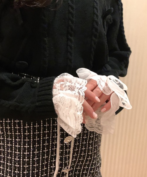 Swankiss(スワンキス)の「LC lace collar knit(ニット/セーター・レディース・ホワイト/レッド/ブラック・FREE)」の10枚目の写真