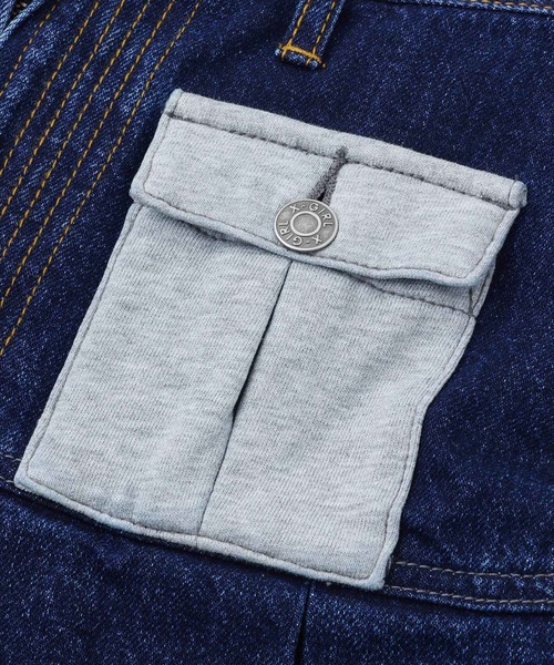 X-girl（エックスガール）の「JERSEY WOVEN MINI SKIRT（スカート・レディース・インディゴブルー/ベージュ/ブラック・XS/M/S）」の18枚目の写真