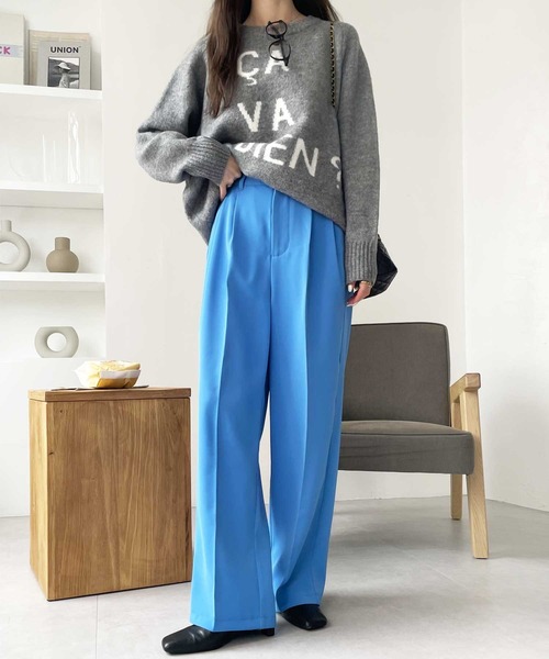 GeeRA（ジーラ）の「ハイウエストスラックスパンツ（スラックス・レディース・ピンク/ブラック/グレー/ブルー・SMALL/MEDIUM/LARGE/X-LARGE）」の12枚目の写真