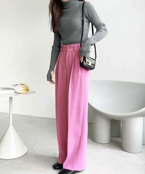 GeeRA(ジーラ)の「ハイウエストスラックスパンツ(スラックス・レディース・ピンク/ブラック/グレー/ブルー・SMALL/MEDIUM/LARGE/X-LARGE)」の19枚目の写真
