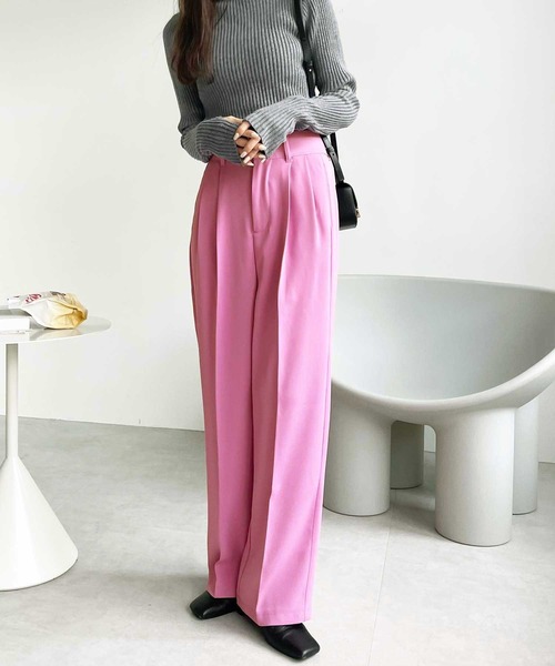 GeeRA(ジーラ)の「ハイウエストスラックスパンツ(スラックス・レディース・ピンク/ブラック/グレー/ブルー・SMALL/MEDIUM/LARGE/X-LARGE)」の18枚目の写真