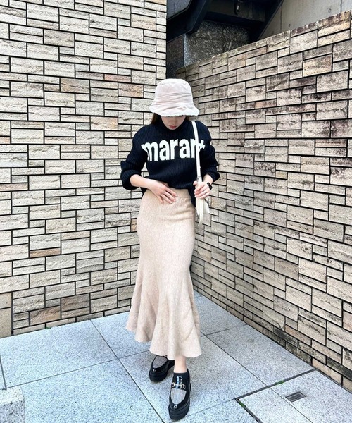 SPIGA（スピーガ）の「ニットロングマーメイドスカート（スカート・レディース・ブラック/グレー/ベージュ・FREE）」の19枚目の写真