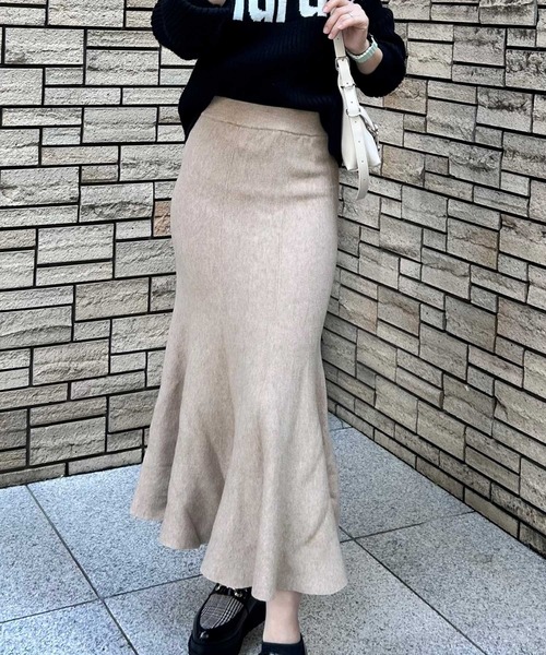 SPIGA（スピーガ）の「ニットロングマーメイドスカート（スカート・レディース・ブラック/グレー/ベージュ・FREE）」の15枚目の写真