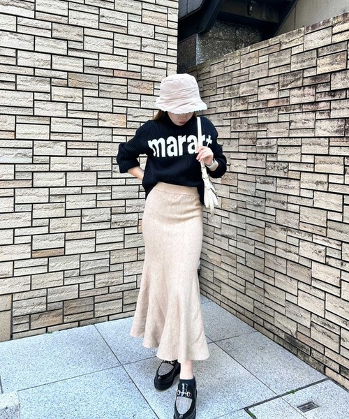 SPIGA（スピーガ）の「ニットロングマーメイドスカート（スカート・レディース・ブラック/グレー/ベージュ・FREE）」の13枚目の写真