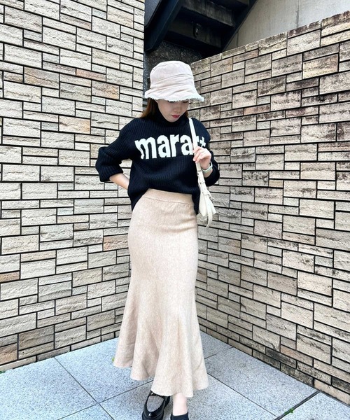 SPIGA（スピーガ）の「ニットロングマーメイドスカート（スカート・レディース・ブラック/グレー/ベージュ・FREE）」の12枚目の写真