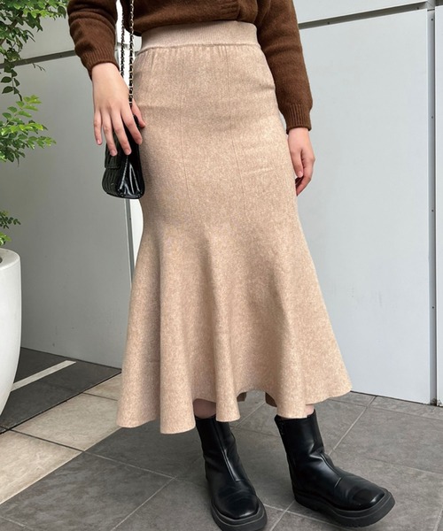 SPIGA（スピーガ）の「ニットロングマーメイドスカート（スカート・レディース・ブラック/グレー/ベージュ・FREE）」の22枚目の写真