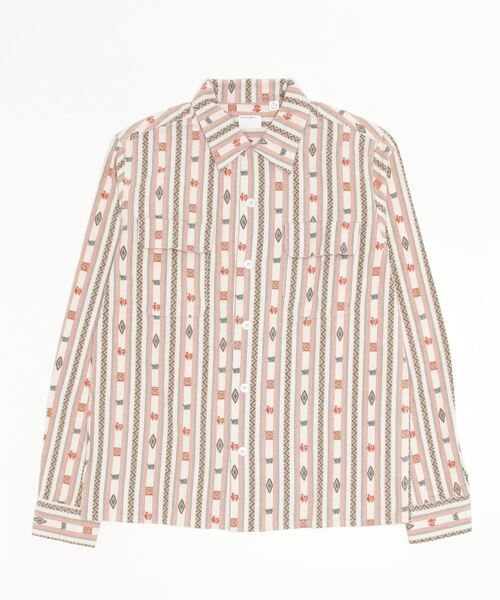 SAWINTO（ソイント）の「WASH N' MADE -  L/S PRINT OPEN COLLAR（シャツ/ブラウス・メンズ・ベージュ系その他/ブラック系その他/ベージュ・MEDIUM/SMALL）」の3枚目の写真