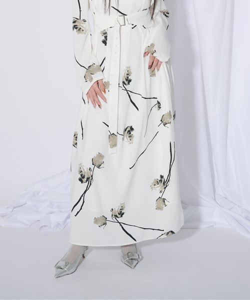 Ezick（エジック）の「Falling flower レディモードワンピース（ドレス・レディース・ホワイト系その他/ブラック系その他/ブラック×グリーン・FREE）」の19枚目の写真