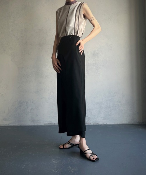 &g'aime（アンジェム）の「【&g’aime】カーブレイヤードスカート（スカート・レディース・ブルー/ブラック・FREE）」の17枚目の写真