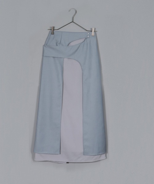 &g'aime（アンジェム）の「【&g’aime】カーブレイヤードスカート（スカート・レディース・ブルー/ブラック・FREE）」の19枚目の写真