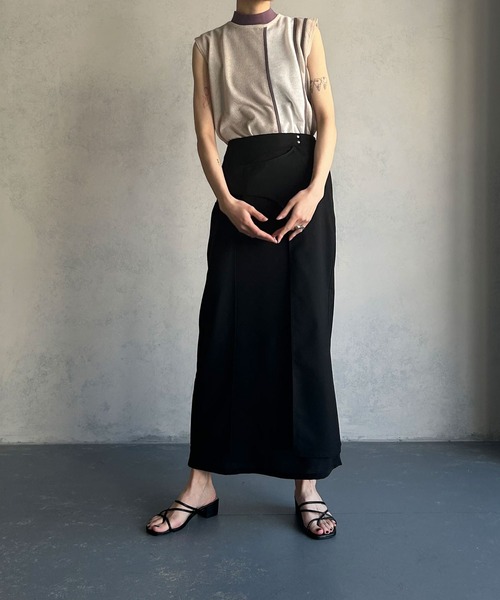 &g'aime（アンジェム）の「【&g’aime】カーブレイヤードスカート（スカート・レディース・ブルー/ブラック・FREE）」の11枚目の写真