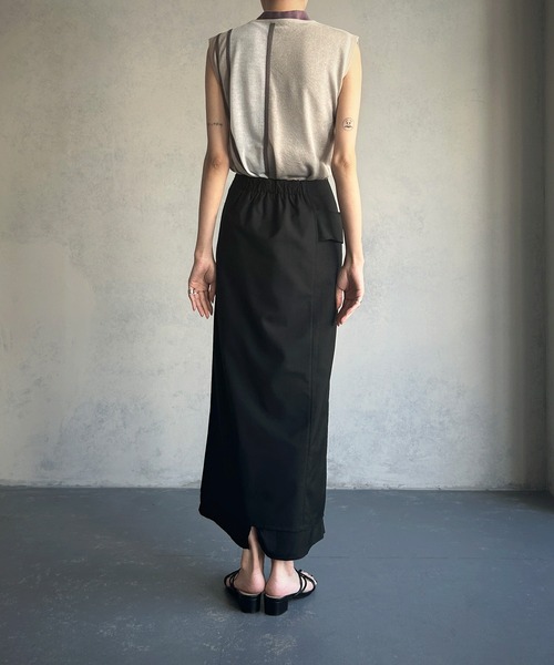 &g'aime（アンジェム）の「【&g’aime】カーブレイヤードスカート（スカート・レディース・ブルー/ブラック・FREE）」の18枚目の写真