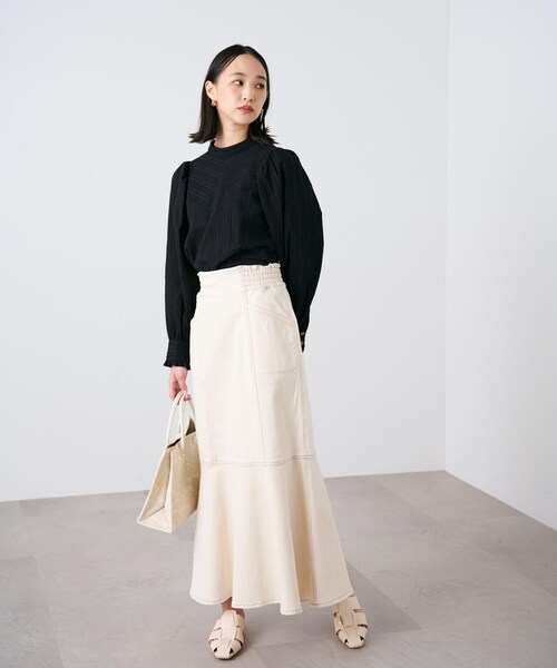 FREE'S MART（フリーズマート）の「◆グルカフラットミュールサンダル（サンダル・レディース・ホワイト/ブラック/ベージュ・MEDIUM/SMALL）」の4枚目の写真