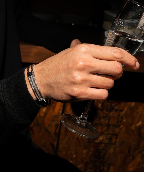 JOKER（ジョーカー）の「ダブルワイヤーブレスレット バングル  Brodiaea（ブローディア）（ブレスレット・メンズ・ブラック/シルバー/マルチ・FREE）」の9枚目の写真