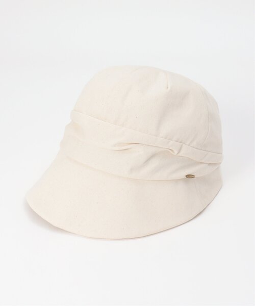 LBC（エルビーシー）の「タック入りキャスケット（キャスケット・レディース・ネイビー/ベージュ/オフホワイト・FREE）」の2枚目の写真