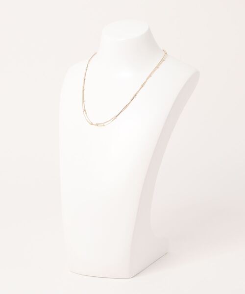 AZUL by moussy（アズールバイマウジー）の「DOT CHAIN COMBI NECKLACE/ドットチェーンコンビネックレス（ネックレス・レディース・シルバー/ゴールド系その他・FREE）」の3枚目の写真