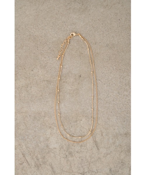 AZUL by moussy（アズールバイマウジー）の「DOT CHAIN COMBI NECKLACE/ドットチェーンコンビネックレス（ネックレス・レディース・シルバー/ゴールド系その他・FREE）」の2枚目の写真