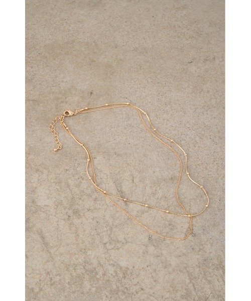 AZUL by moussy（アズールバイマウジー）の「DOT CHAIN COMBI NECKLACE/ドットチェーンコンビネックレス（ネックレス・レディース・シルバー/ゴールド系その他・FREE）」の9枚目の写真