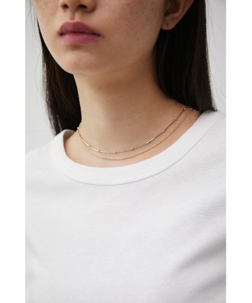 AZUL by moussy（アズールバイマウジー）の「DOT CHAIN COMBI NECKLACE/ドットチェーンコンビネックレス（ネックレス・レディース・シルバー/ゴールド系その他・FREE）」の6枚目の写真