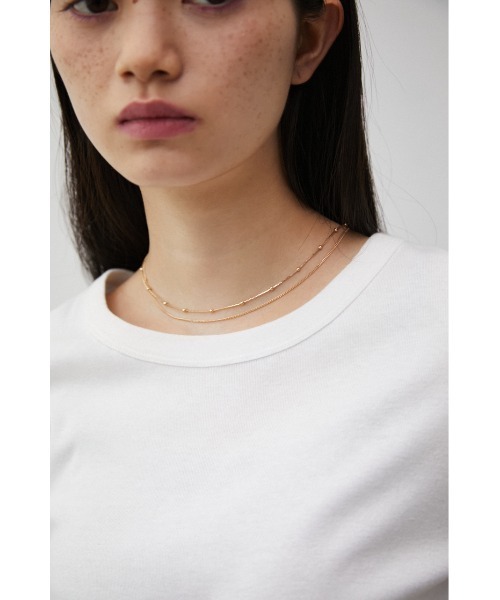 AZUL by moussy（アズールバイマウジー）の「DOT CHAIN COMBI NECKLACE/ドットチェーンコンビネックレス（ネックレス・レディース・シルバー/ゴールド系その他・FREE）」の4枚目の写真