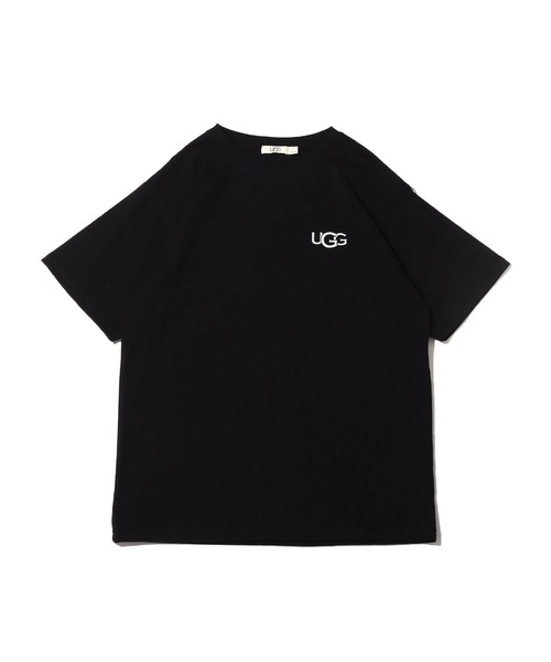 UGG（アグ）の「UGG@mos ロゴ刺繍 Tシャツ / アグ ロゴシシュウ ティシャツ（Tシャツ/カットソー・レディース・ホワイト/ブラック/ブルー・M/L/XL）」の3枚目の写真