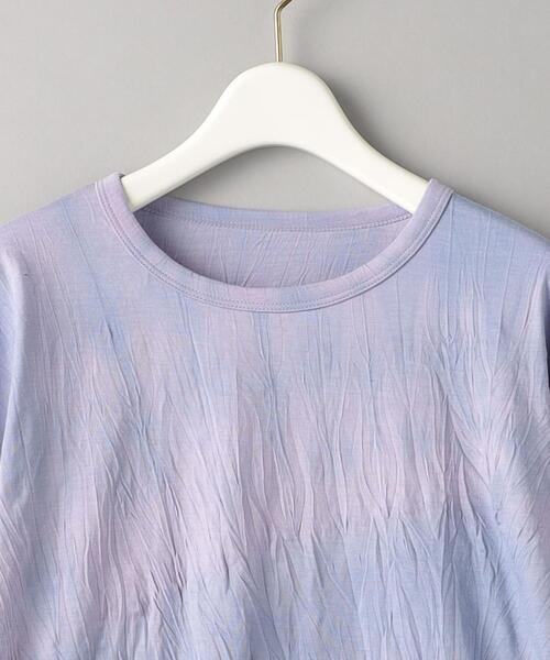BEAUTY&YOUTH UNITED ARROWS（ビューティーアンドユースユナイテッドアローズ）の「コットンブレンド タイダイ ロングスリーブ Tシャツ（Tシャツ/カットソー・レディース・ライラック/ブラック・FREE）」の4枚目の写真