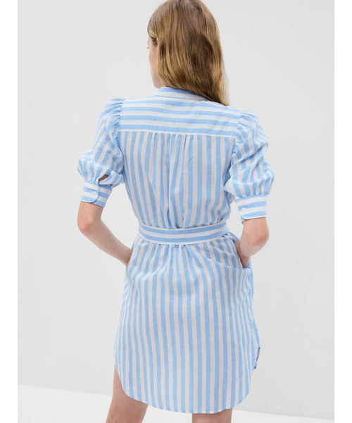 GAP（ギャップ）の「袖コンシャス コットンリネン混紡 シャツワンピース（ワンピース・レディース・ベージュ/グリーン/ブルー/ブラック・XS/S/M/L/XXS）」の14枚目の写真