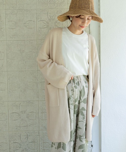 URBAN RESEARCH DOORS(アーバンリサーチドアーズ)の「コットンリネンロングカーディガン(カーディガン/ボレロ・レディース・アイボリー/ベージュ/ミント・MEDIUM)」の6枚目の写真