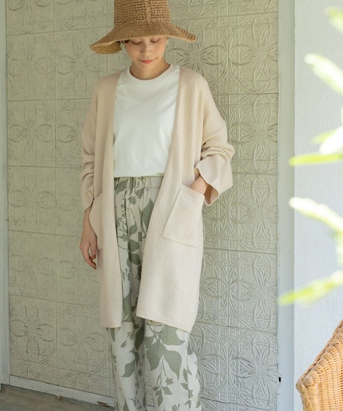 URBAN RESEARCH DOORS(アーバンリサーチドアーズ)の「コットンリネンロングカーディガン(カーディガン/ボレロ・レディース・アイボリー/ベージュ/ミント・MEDIUM)」の12枚目の写真