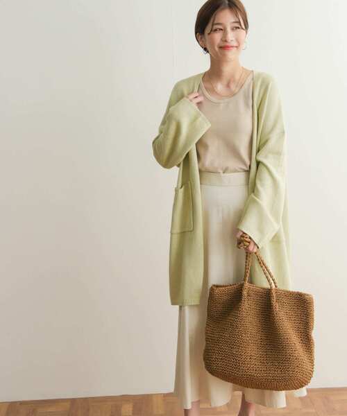 URBAN RESEARCH DOORS(アーバンリサーチドアーズ)の「コットンリネンロングカーディガン(カーディガン/ボレロ・レディース・アイボリー/ベージュ/ミント・MEDIUM)」の20枚目の写真