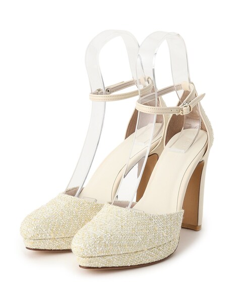 ESPERANZA（エスペランサ）の「ダブルストラップ3WAYツイードプラットフォーム厚底ヒールパンプス（パンプス・レディース・アイボリー系2/ブラック系2/イエロー系2/ブルー系2/ベージュ系8/ブラック系8・24.5cm/25.0cm/23.5cm/24.0cm/22.5cm/23.0cm/21.5cm/22.0cm）」の20枚目の写真