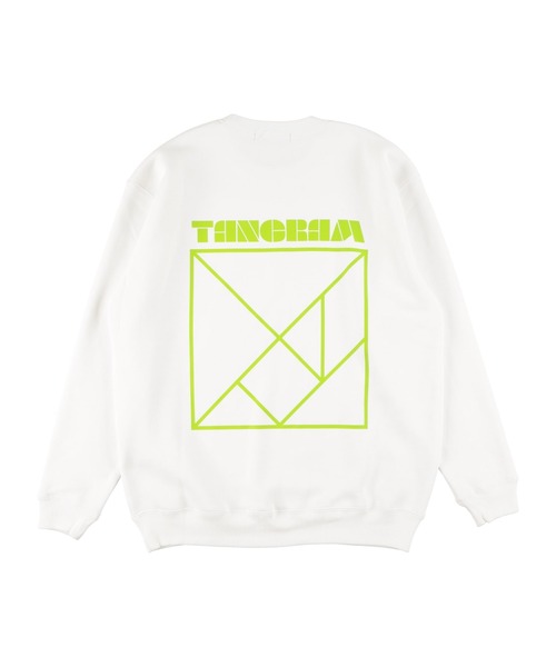 TANGRAM(タングラム)の「LINE PUZZLE SWEAT CREW(スウェット・メンズ・ホワイト×グリーン/ホワイト×ピンク/ホワイト系その他/グレー×ピンク/ブラック×ピンク/ブラック×グリーン/グレー系その他・XL/L/M/XS)」の3枚目の写真