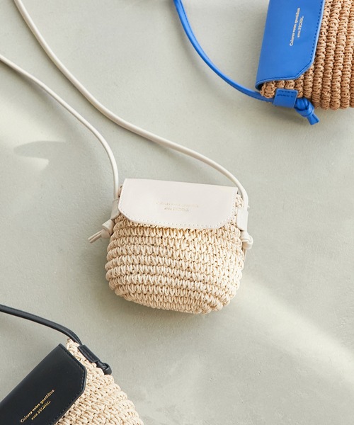 ROPE' PICNIC（ロペピクニック）の「カラーフラップペーパーマイクロミニショルダーバッグ（ショルダーバッグ・レディース・オレンジ/キナリ/ブルー/ブラック・FREE）」の2枚目の写真