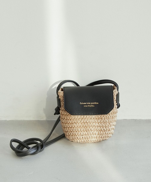 ROPE' PICNIC（ロペピクニック）の「カラーフラップペーパーマイクロミニショルダーバッグ（ショルダーバッグ・レディース・オレンジ/キナリ/ブルー/ブラック・FREE）」の3枚目の写真