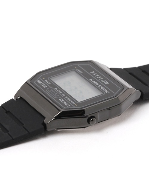 BAYFLOW（ベイフロー）の「デジタルラバーウォッチ（デジタル腕時計・レディース・ブラック/オフホワイト・FREE）」の8枚目の写真