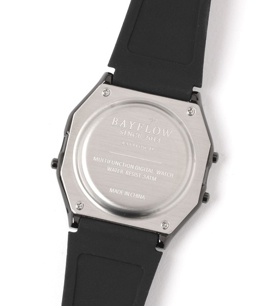 BAYFLOW（ベイフロー）の「デジタルラバーウォッチ（デジタル腕時計・レディース・ブラック/オフホワイト・FREE）」の9枚目の写真