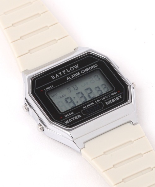BAYFLOW（ベイフロー）の「デジタルラバーウォッチ（デジタル腕時計・レディース・ブラック/オフホワイト・FREE）」の10枚目の写真