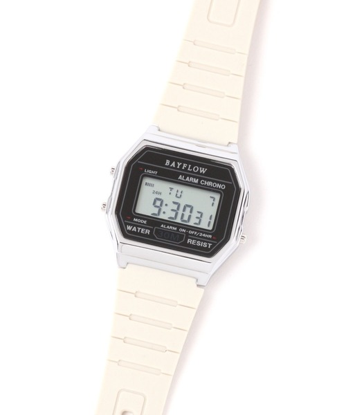 BAYFLOW（ベイフロー）の「デジタルラバーウォッチ（デジタル腕時計・レディース・ブラック/オフホワイト・FREE）」の16枚目の写真
