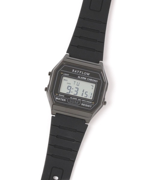 BAYFLOW（ベイフロー）の「デジタルラバーウォッチ（デジタル腕時計・レディース・ブラック/オフホワイト・FREE）」の17枚目の写真