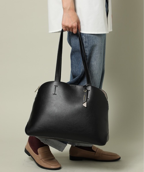 Legato Largo（レガートラルゴ）の「【Legato Largo】LH-F3065Z A4トートバッグ（トートバッグ・レディース・ベージュ/ブラック/アイボリー・FREE）」の2枚目の写真