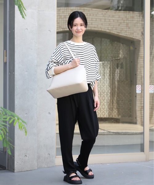 Legato Largo（レガートラルゴ）の「【Legato Largo】LH-F3065Z A4トートバッグ（トートバッグ・レディース・ベージュ/ブラック/アイボリー・FREE）」の6枚目の写真